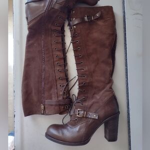 Alberto Fermani Brown Lace Up Boots